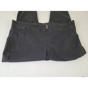 Terra Sky Womens Jeans 3X 24W 26W Plus Jegging Crop Tapered Leg Black SL134E